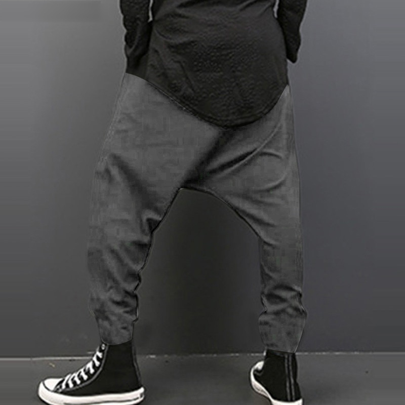 INCERUN Plus Size Men Casual Drape Drop Crotch Harem Hip-hop Pants Trouser Baggy Dancing Pants Gothic Punk Style Harem Pants Men INCERUN Plus Size Men Casual Drape Drop Crotch Harem Hip-hop Pants Trouser Baggy Dancing Pants Gothic Punk Style Harem Pants Men